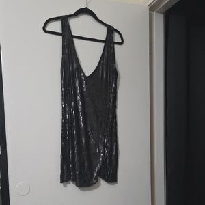Black Sequin Sleeveless Top